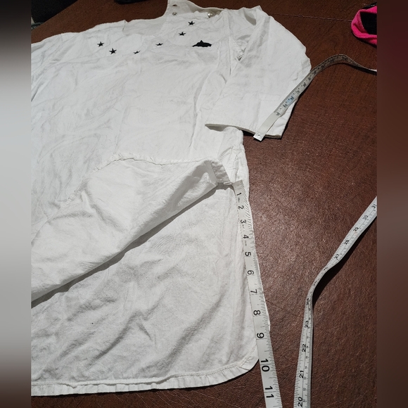 NWOT ... White Star-Embroidered Men's Kurtas Top - Picture 3 of 8